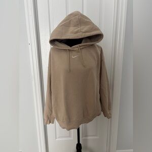 NIKE Sportswear Phoenix Fleece Oversized Pullover Hoodie - Beige